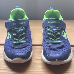 Skechers Kids' Navy and Green Sneakers